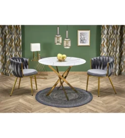 Stół RAYMOND II 100 cm w optyce białego marmuru*Halmar Discount