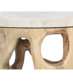 Stół REDONDA 130cm drewno suar naturalne*Imeri Discount