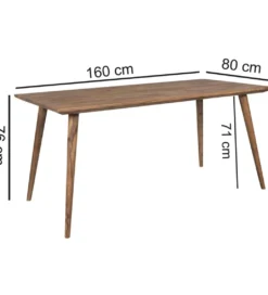 Stół REPA 160 cm drewno shesham*WOHNLING, GERMANY Outlet