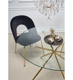 Stół RONDO 100 cm transparentny*Halmar Outlet