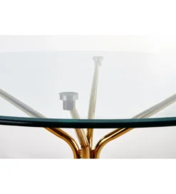 Stół RONDO 100 cm transparentny*Halmar Outlet