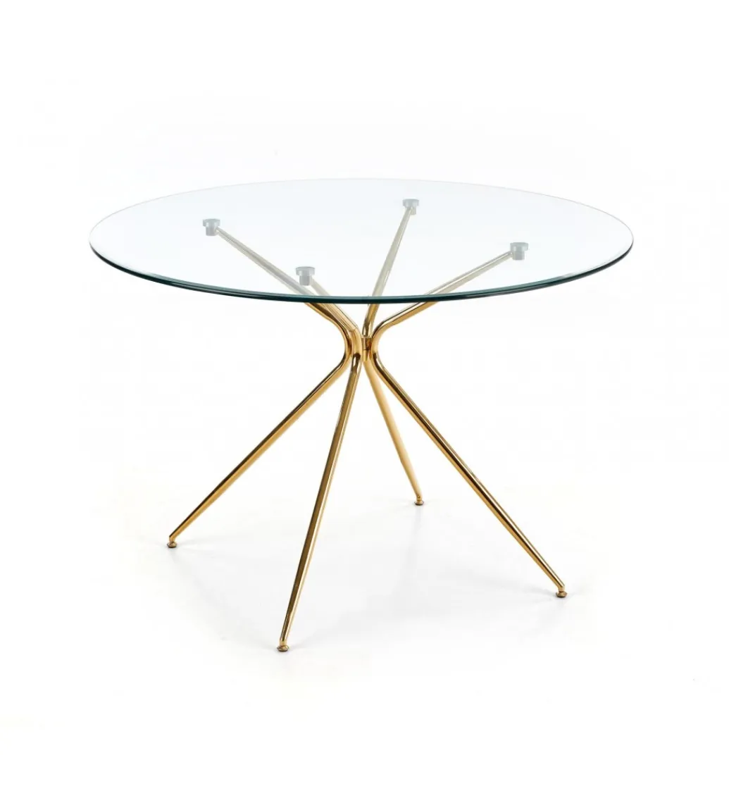 Stół RONDO 100 cm transparentny*Halmar Outlet
