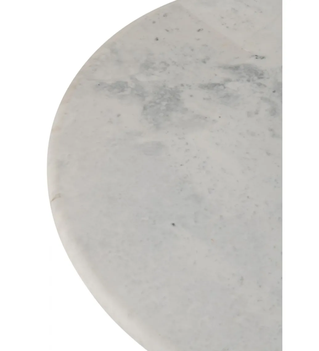 Stół ROUNDEGO 102 cm marmur biały*J-Line Outlet