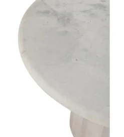 Stół ROUNDEGO 102 cm marmur biały*J-Line Outlet
