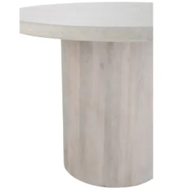 Stół ROUNDEGO 102 cm marmur biały*J-Line Outlet