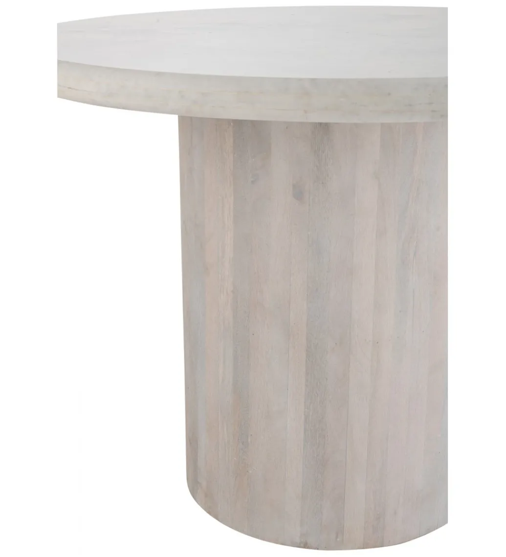 Stół ROUNDEGO 102 cm marmur biały*J-Line Outlet