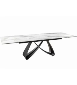 Stół rozkładany AMININ 180 cm - 260 cm ceramika w optyce białego marmuru*Invicta Interior Discount
