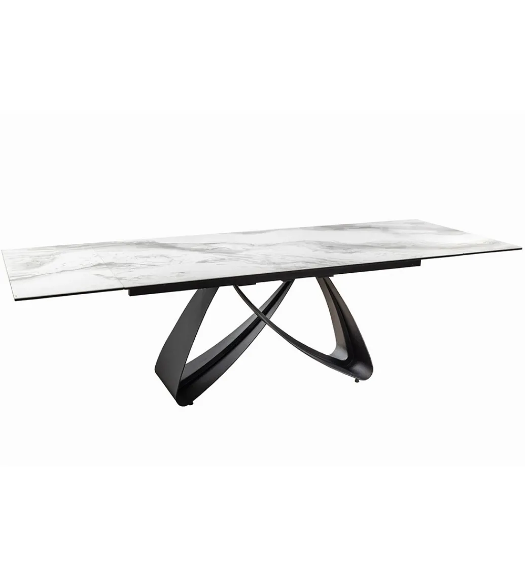 Stół rozkładany AMININ 180 cm - 260 cm ceramika w optyce białego marmuru*Invicta Interior Discount