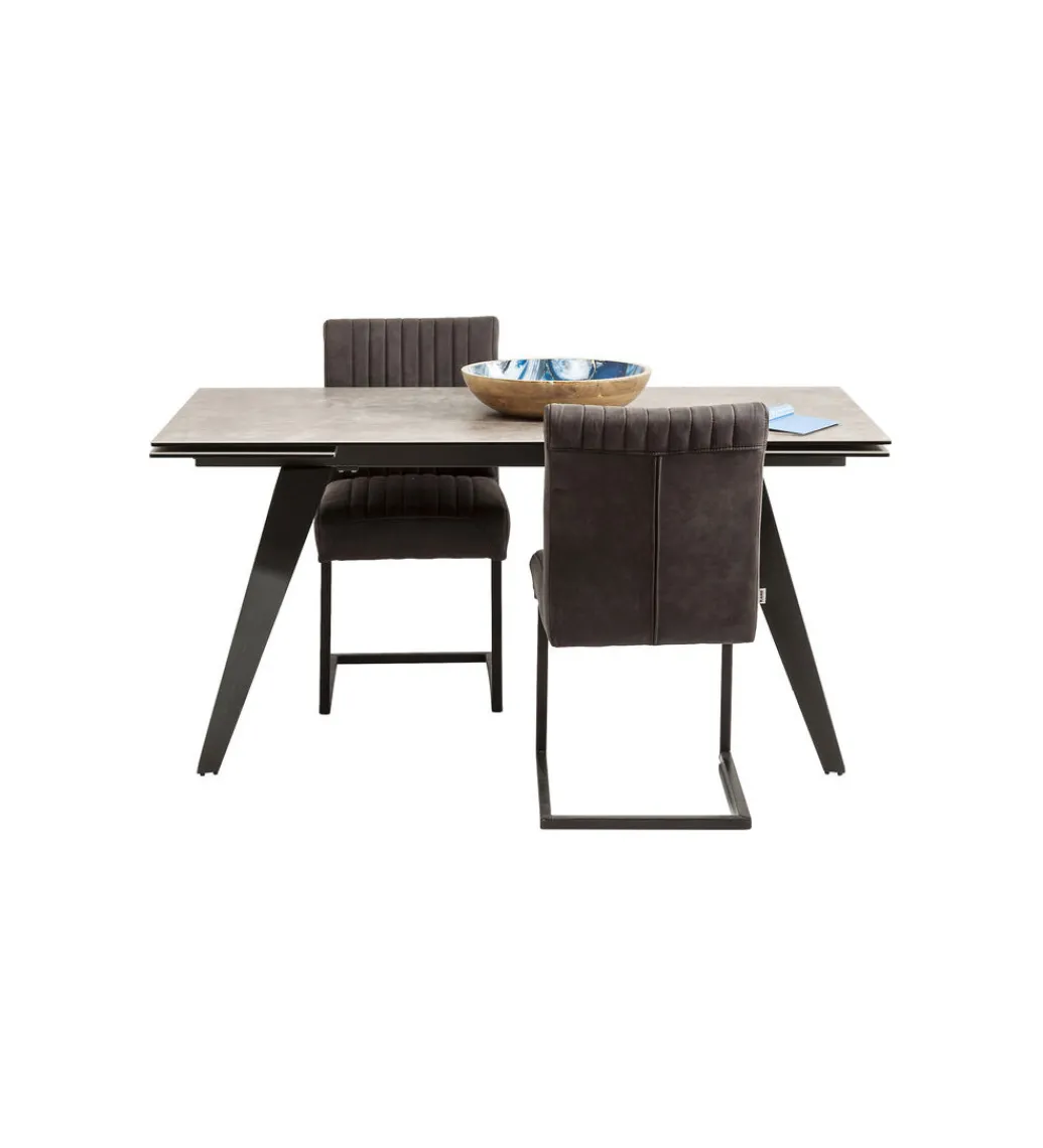 Stół rozkładany AMSTERDAM od 160 do 240 cm ceramika czarna szkło*KDesign Clearance