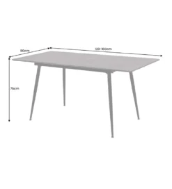 Stół rozkładany APARTMENT od 120 do 160 cm szary*Invicta Interior Outlet