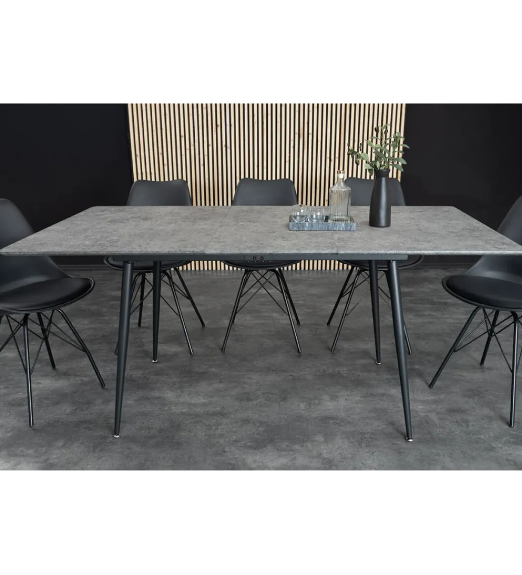 Stół rozkładany APARTMENT od 120 do 160 cm szary*Invicta Interior Outlet