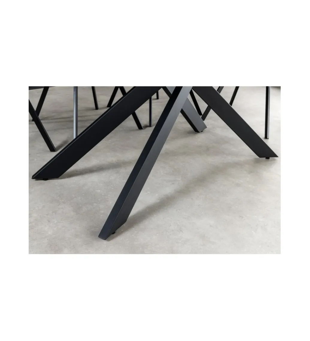Stół Rozkładany ARKANSAS 160 Cm - 200 Cm ceramika w optyce antracytowego marmuru*Invicta Interior Discount
