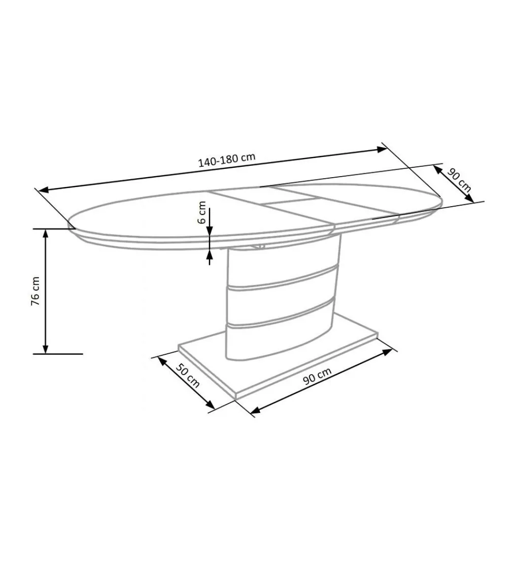 Stół rozkładany ASPEN 140 cm - 180 cm biały*Halmar Outlet