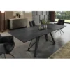 Stół rozkładany ATLAS 160 do 200 cm ceramika w optyce marmuru grafit*Invicta Interior Best