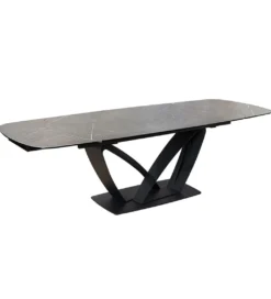 Stół rozkładany BLACKLIGHT 180 cm - 260 cm ceramika w optyce grafitowego marmuru*Invicta Interior Sale