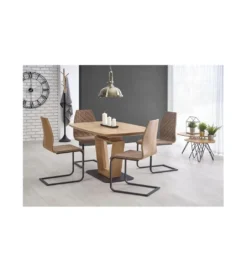 Stół rozkładany BLACKY 160 cm - 220 cm w kolorze dąb złoty*Halmar Hot