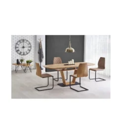 Stół rozkładany BLACKY 160 cm - 220 cm w kolorze dąb złoty*Halmar Hot