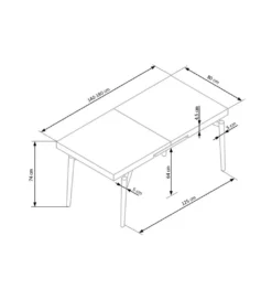Stół rozkładany CAMBELL 140 cm - 180 cm w kolorze dąb naturalny*Halmar Outlet