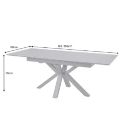 Stół rozkładany ceramiczny ETERNITY 160 do 200 cm grafitowo-szary*Invicta Interior Online