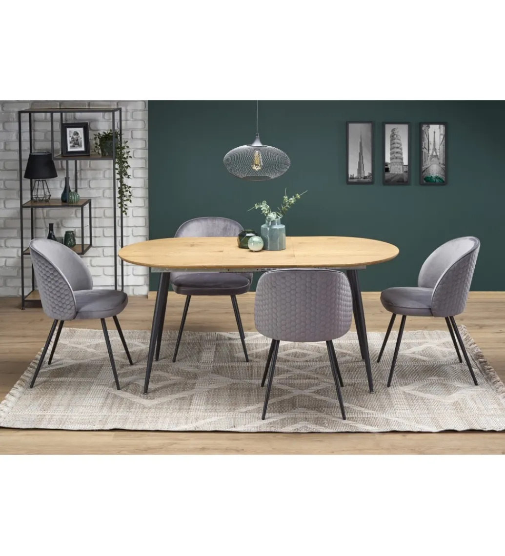 Stół rozkładany COLORADO 120 cm - 160 cm w kolorze dąb złoty*Halmar Clearance