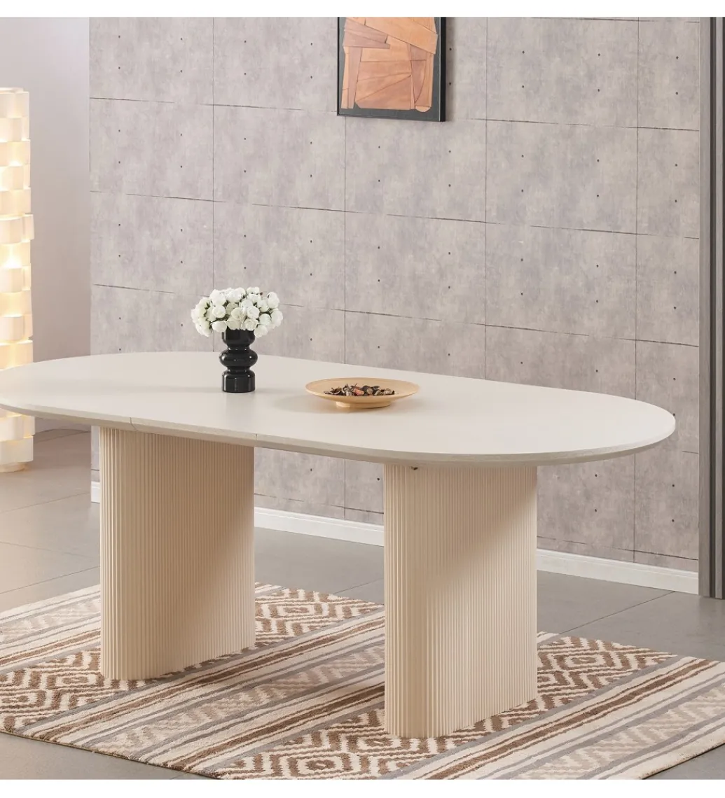 Stół rozkładany COMEDOR od 160 cm do 200 cm beżowy*Exclusivas New