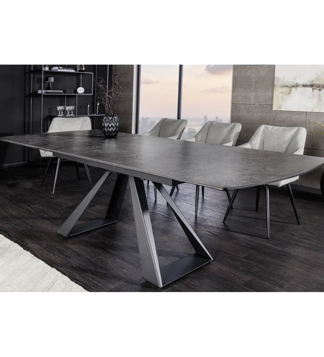 Stół rozkładany CONCORD 180 do 230 cm ceramika marmurowy grafitowy*Invicta Interior Best