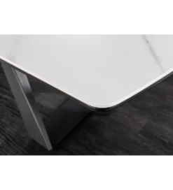 Stół rozkładany CONCORD 180 do 230 cm ceramika w optyce białego marmuru*Invicta Interior Best
