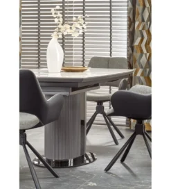 Stół rozkładany DANCAN 160 cm - 220 cm ceramika w optyce białego marmuru*Halmar Discount
