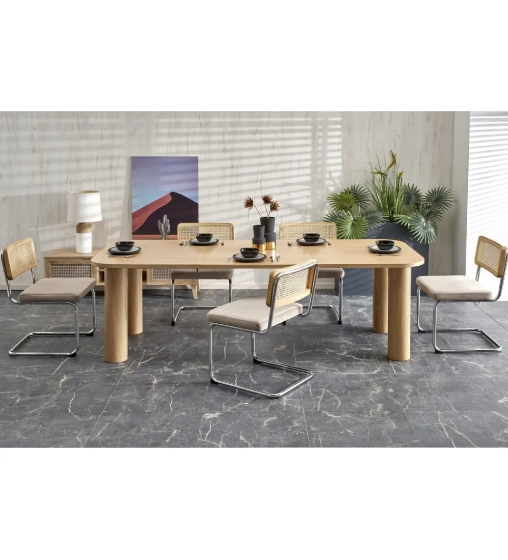 Stół rozkładany ELEFANTE 160 cm - 240 cm w kolorze dąb naturalny*Halmar Outlet