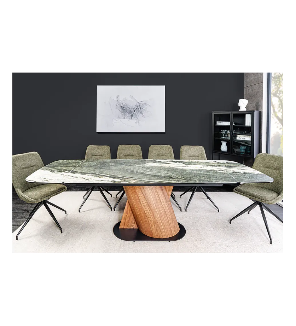 Stół rozkładany ELEMENTS od 180 do 260 cm ceramika efekt marmur taupe*Invicta Interior Online