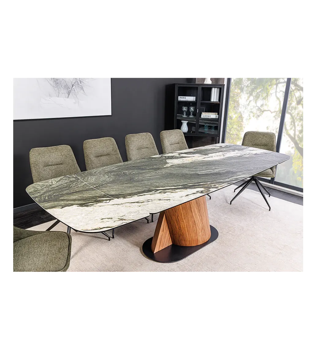 Stół rozkładany ELEMENTS od 180 do 260 cm ceramika efekt marmur taupe*Invicta Interior Online