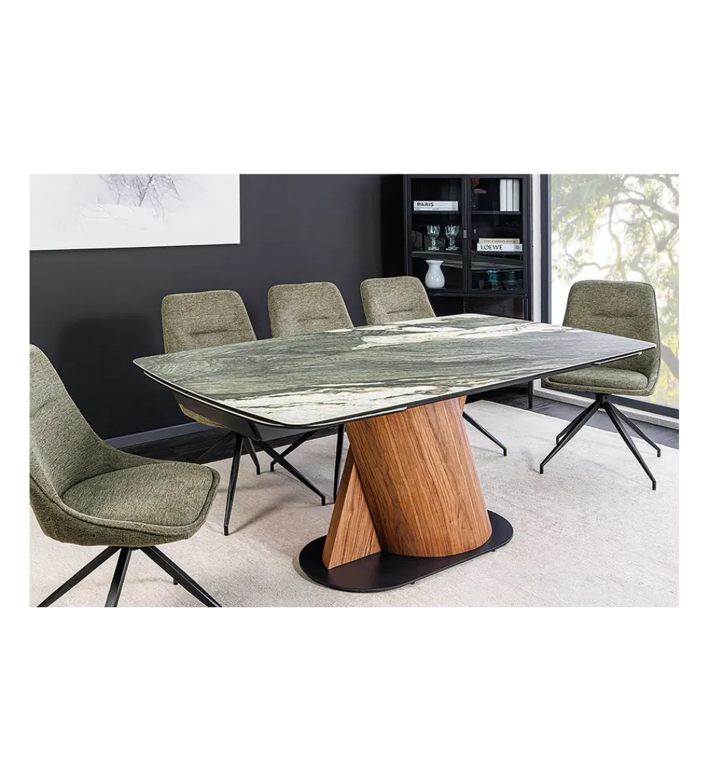 Stół rozkładany ELEMENTS od 180 do 260 cm ceramika efekt marmur taupe*Invicta Interior Online