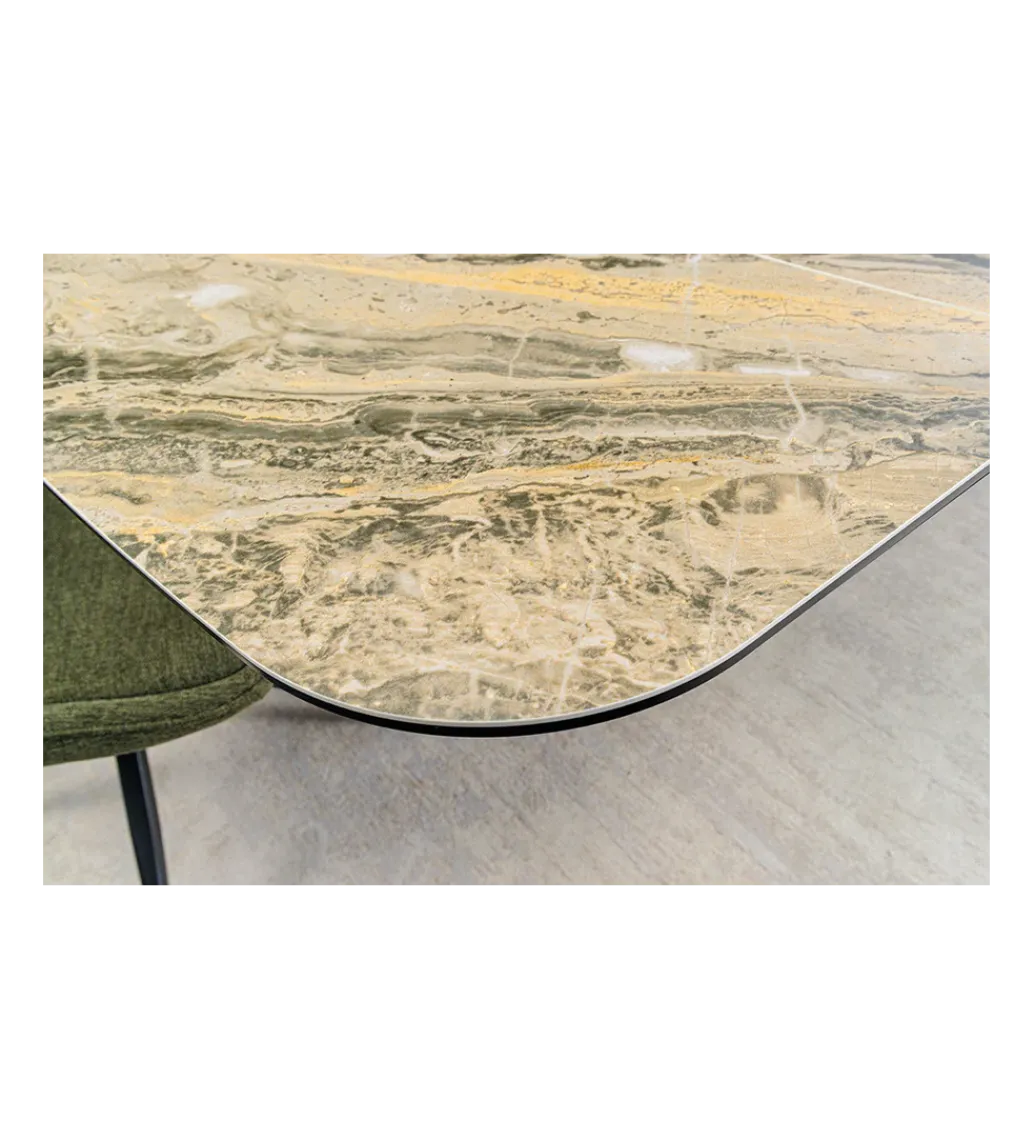Stół rozkładany ELEMENTS od 180 do 260 cm blat ceramika w optyce marmuru*Invicta Interior Sale