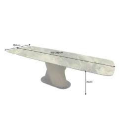 Stół rozkładany ELEMENTS od 180 do 260 cm blat ceramika w optyce marmuru*Invicta Interior Sale