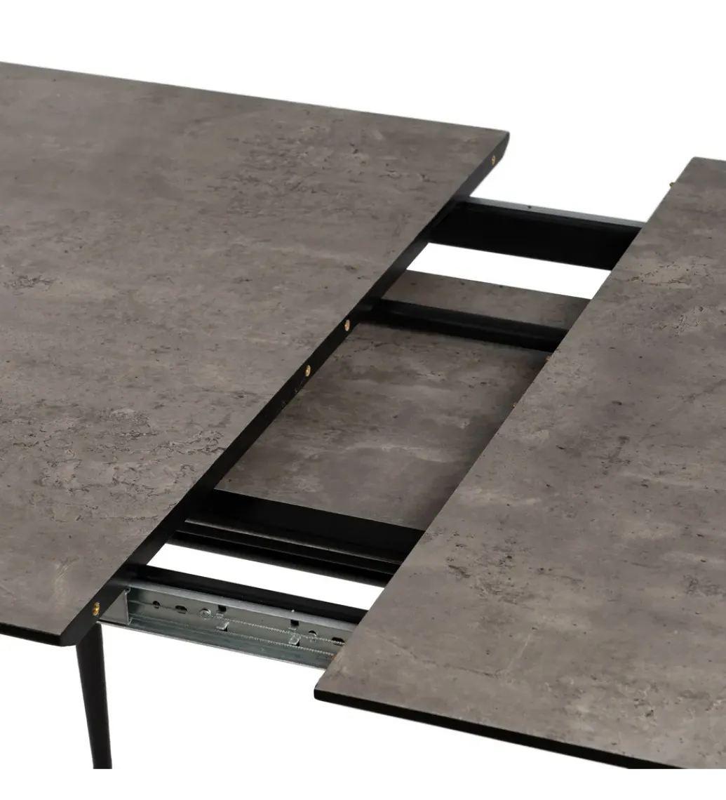 Stół rozkładany ESTANDNO od 120 do 160 cm szary czarny*Zona-Design New