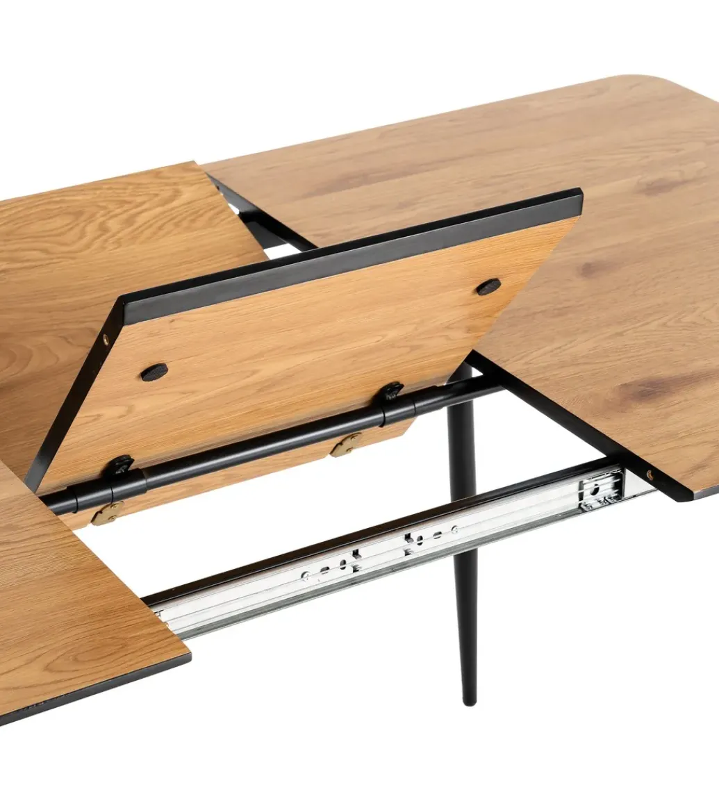 Stół rozkładany ESTANDNO od 120 do 160 cm naturalny czarny*Zona-Design Discount