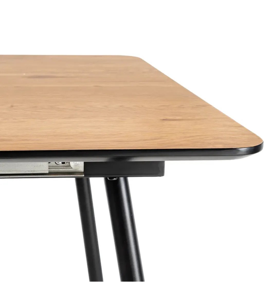 Stół rozkładany ESTANDNO od 120 do 160 cm naturalny czarny*Zona-Design Discount