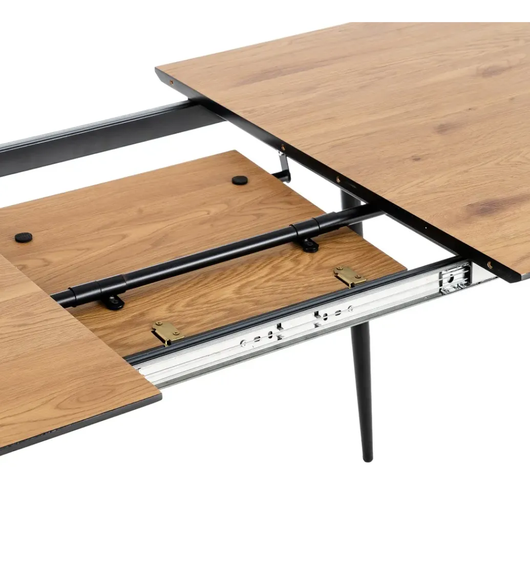 Stół rozkładany ESTANDNO od 120 do 160 cm naturalny czarny*Zona-Design Discount