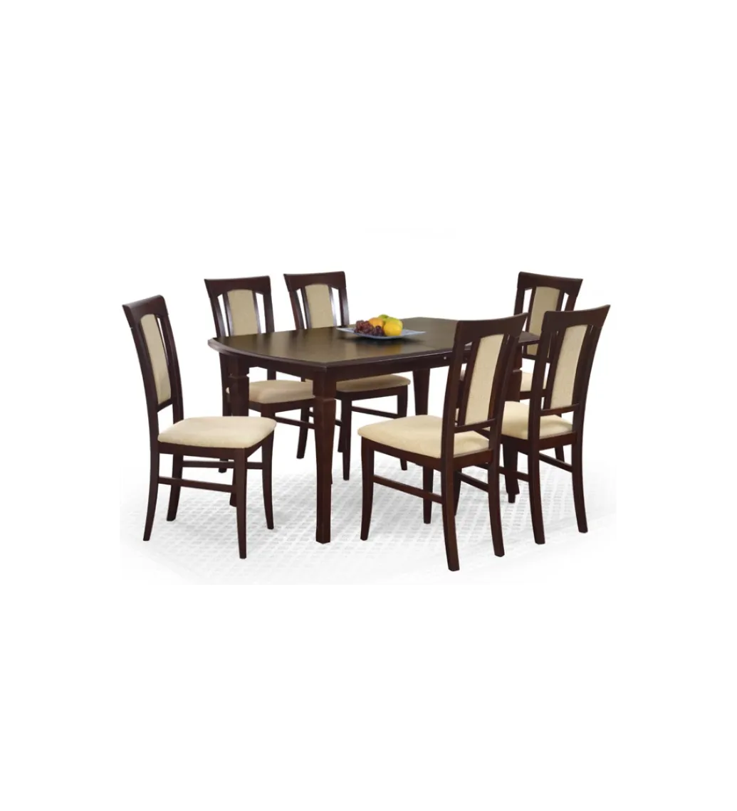 Stół rozkładany FRYDERYK 160 cm -240 cm w kolorze ciemny orzech*Halmar New