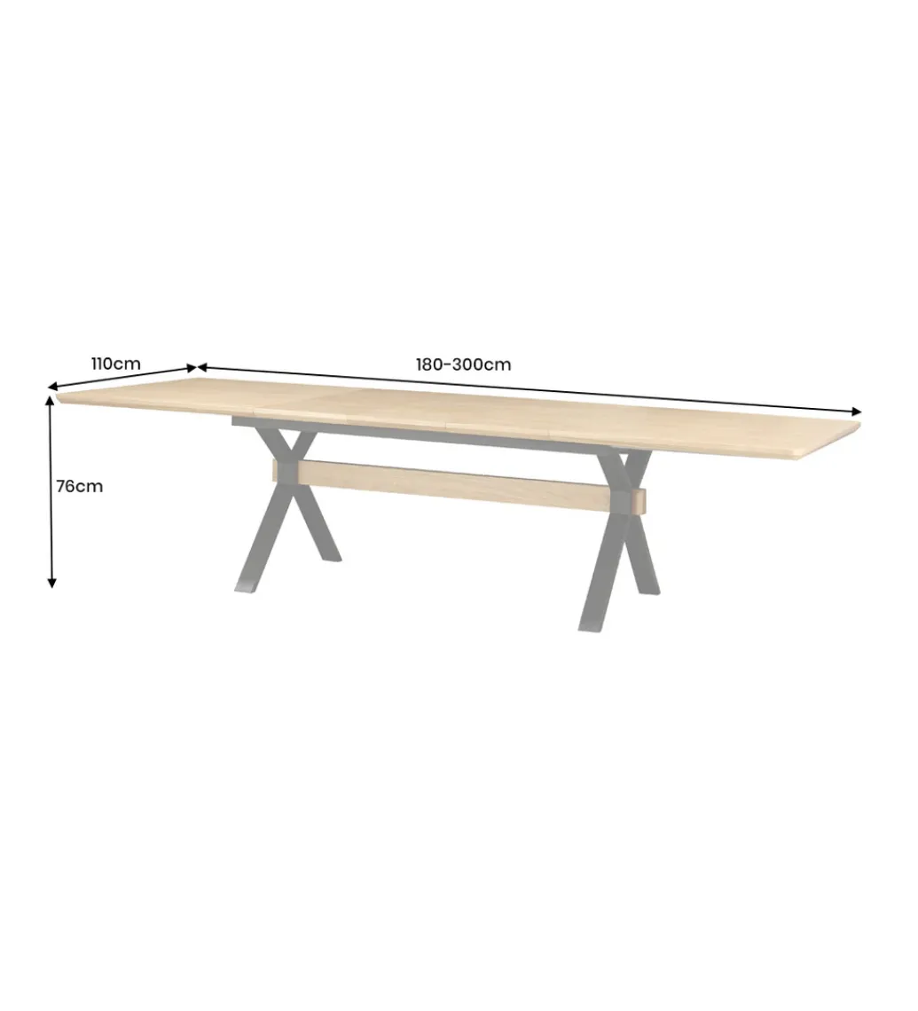 Stół rozkładany GIANT 180 do 300 cm kolor naturalnego dębu*Invicta Interior Outlet