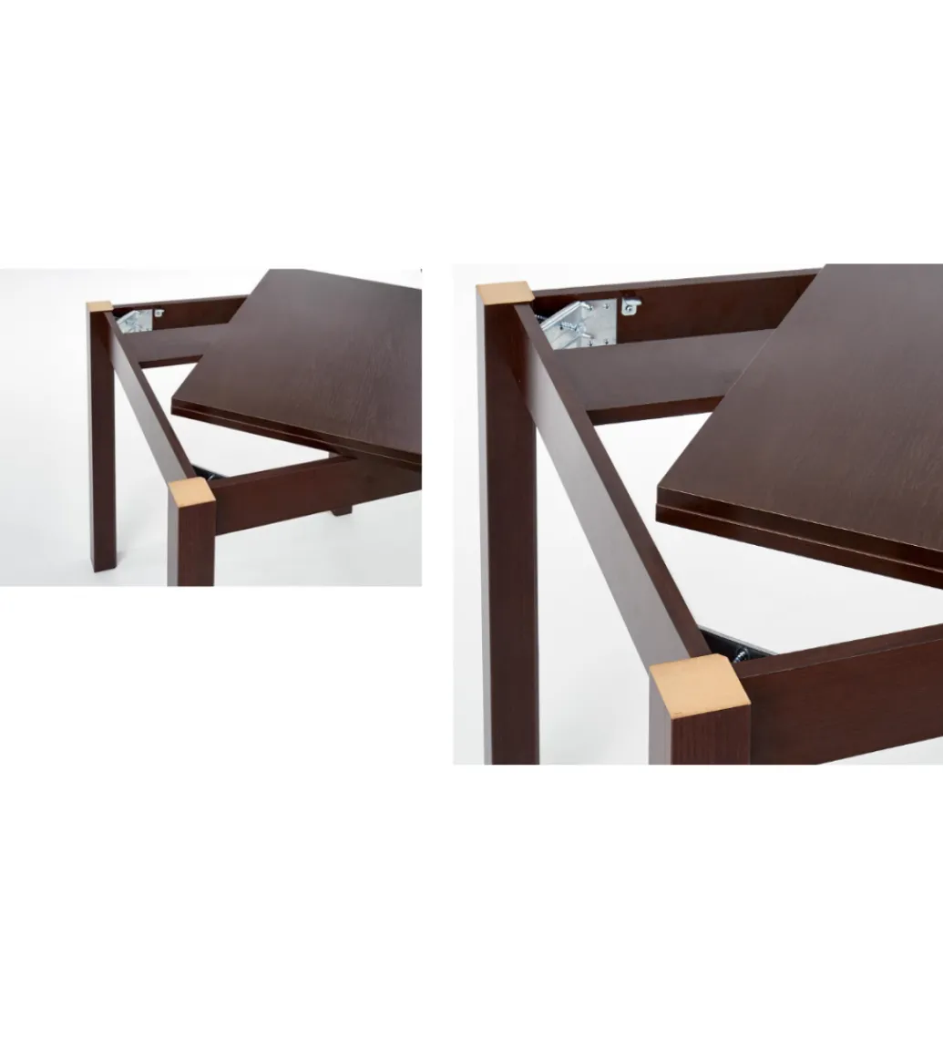 Stół rozkładany GRACJAN 80 cm - 160 cm w kolorze ciemny orzech*Halmar Sale