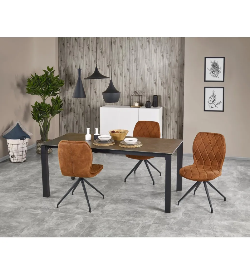 Stół rozkładany HORIZON 120 cm - 180 cm ceramiczny w optyce naturalnego kamienia*Halmar Clearance
