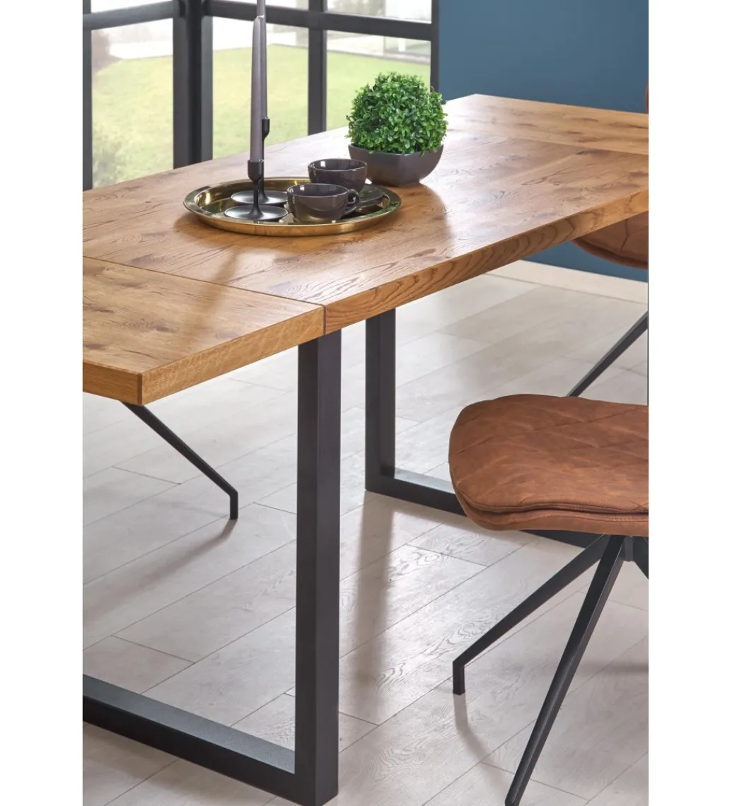 Stół rozkładany HORUS 126 cm - 206 cm w kolorze dąb jasny*Halmar Discount