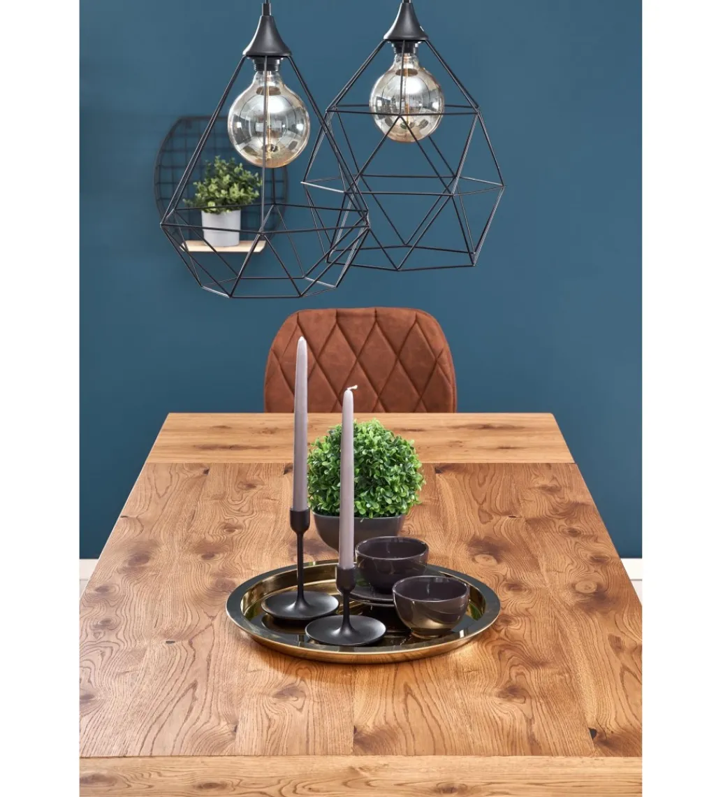Stół rozkładany HORUS 126 cm - 206 cm w kolorze dąb jasny*Halmar Discount