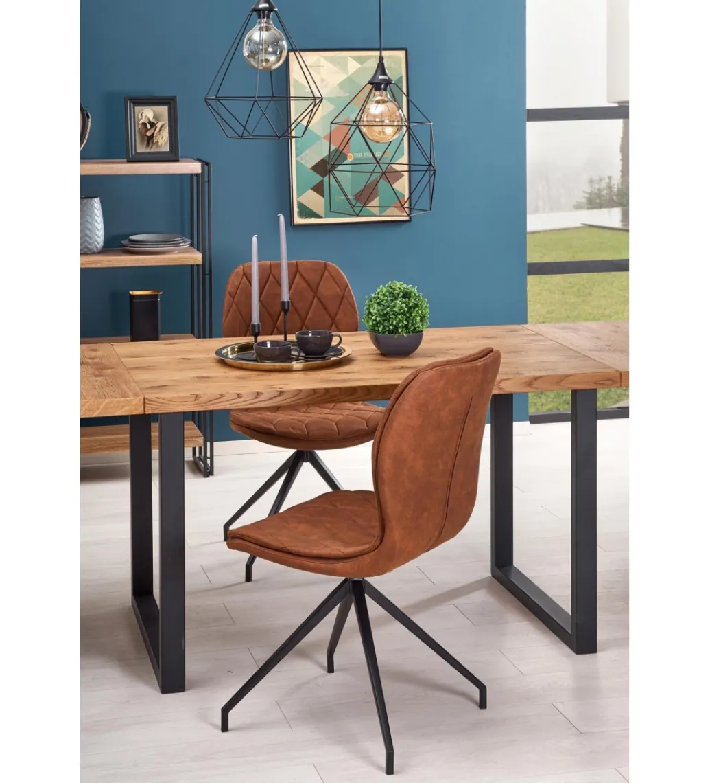 Stół rozkładany HORUS 126 cm - 206 cm w kolorze dąb jasny*Halmar Discount