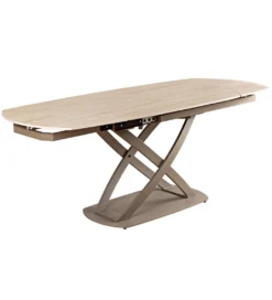 Stół rozkładany INCEPTION 130-190 cm ceramiczny blat z trawertynu beż*Invicta Interior Sale