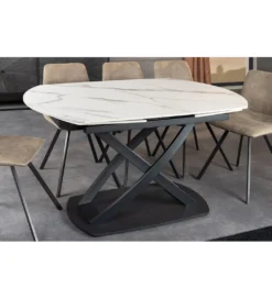 Stół rozkładany INCEPTION od 130 do 190 cm ceramiczny blat w optyce marmuru*Invicta Interior Clearance