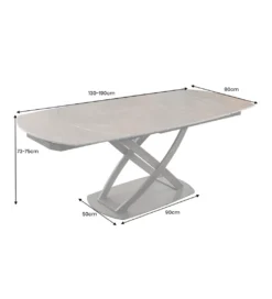 Stół rozkładany INCEPTION od 130 do 190 cm ceramiczny blat*Invicta Interior