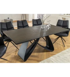 Stół rozkładany INFINITY 180 cm 220 cm 260 cm rdzawoczarny ceramika*Invicta Interior New