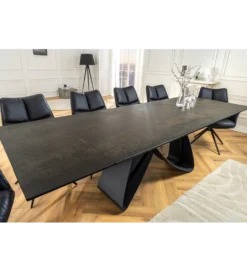 Stół rozkładany INFINITY 180 cm 220 cm 260 cm rdzawoczarny ceramika*Invicta Interior New